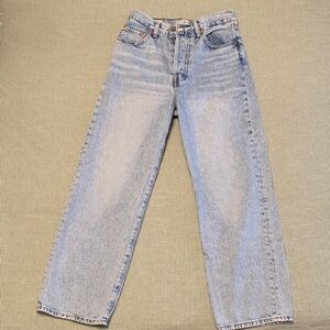 Elegant Light Blue Women's Straight Leg Jeans